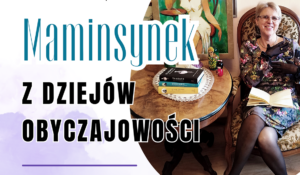 Grafika promująca prelekcję Joanny Rusin